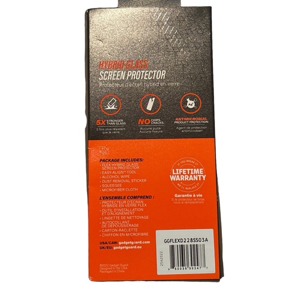 Gadget Guard Flex Antimicrobial Screen Protector for Samsung Galaxy S22 Ultra - Picture 6 of 9